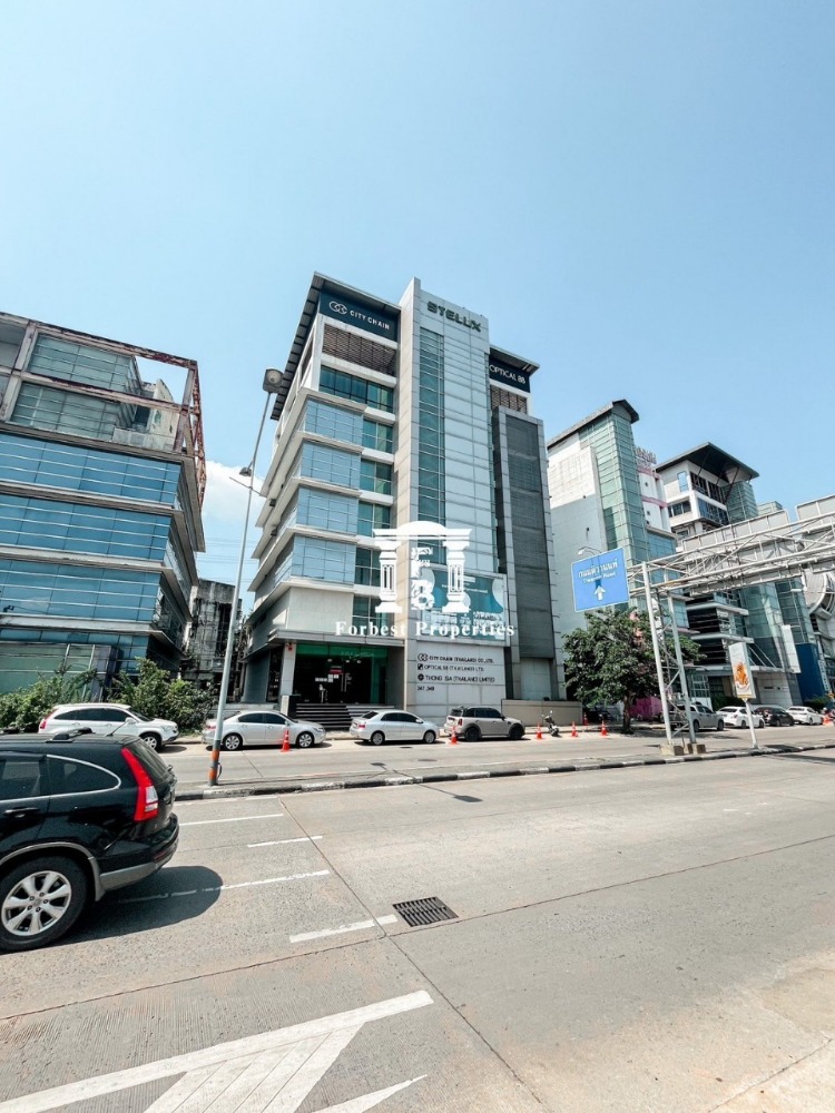 For SaleOfficeChaengwatana, Muangthong : 44315 8-storey twin building office, Bond Street Road, Muang Thong Thani, area 110 square wah, usable area 2,538.4 Square metre View of Muang Thong Thani Lake, near facilities, business areas, villages and tourist attrac