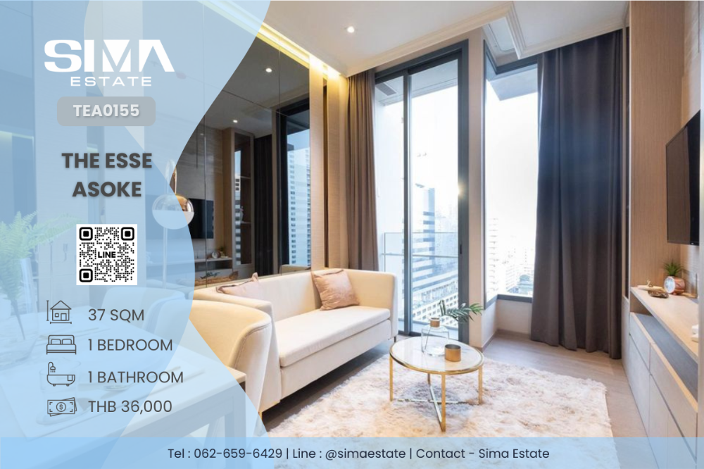 For RentCondoSukhumvit, Asoke, Thonglor : For rent ☁️The Esse Asoke☁️Beautiful room, high floor, well decorated☀️