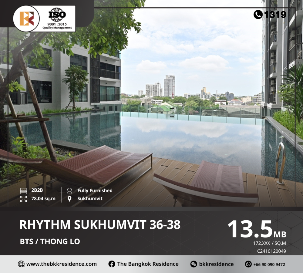 For SaleCondoSukhumvit, Asoke, Thonglor : RHYTHM Sukhumvit 36-38, a beautiful condo in Thonglor area, near BTS Thonglor.