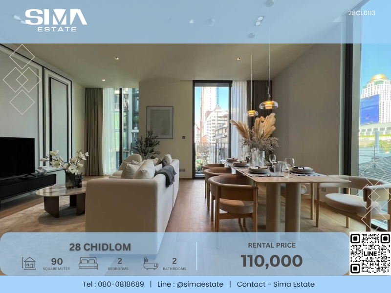 For RentCondoWitthayu, Chidlom, Langsuan, Ploenchit : For rent ☁️28 Chidlom☁️Beautiful room, well decorated, ready to move in☀️