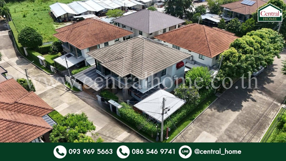 For SaleHouseRama5, Ratchapruek, Bangkruai : Single house, Setthasiri Chaiyaphruek - Chaengwattana, corner house, has solar cells, good condition, ready to move in