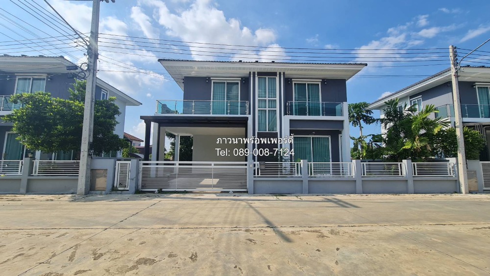 For SaleHousePathum Thani,Rangsit, Thammasat : Single house for sale, like new, price 3.69 million baht, The Grand Dio Ville Lat Lum Kaeo project, area 50 sq m, 3 bedrooms, 3 bathrooms, 2 parking spaces