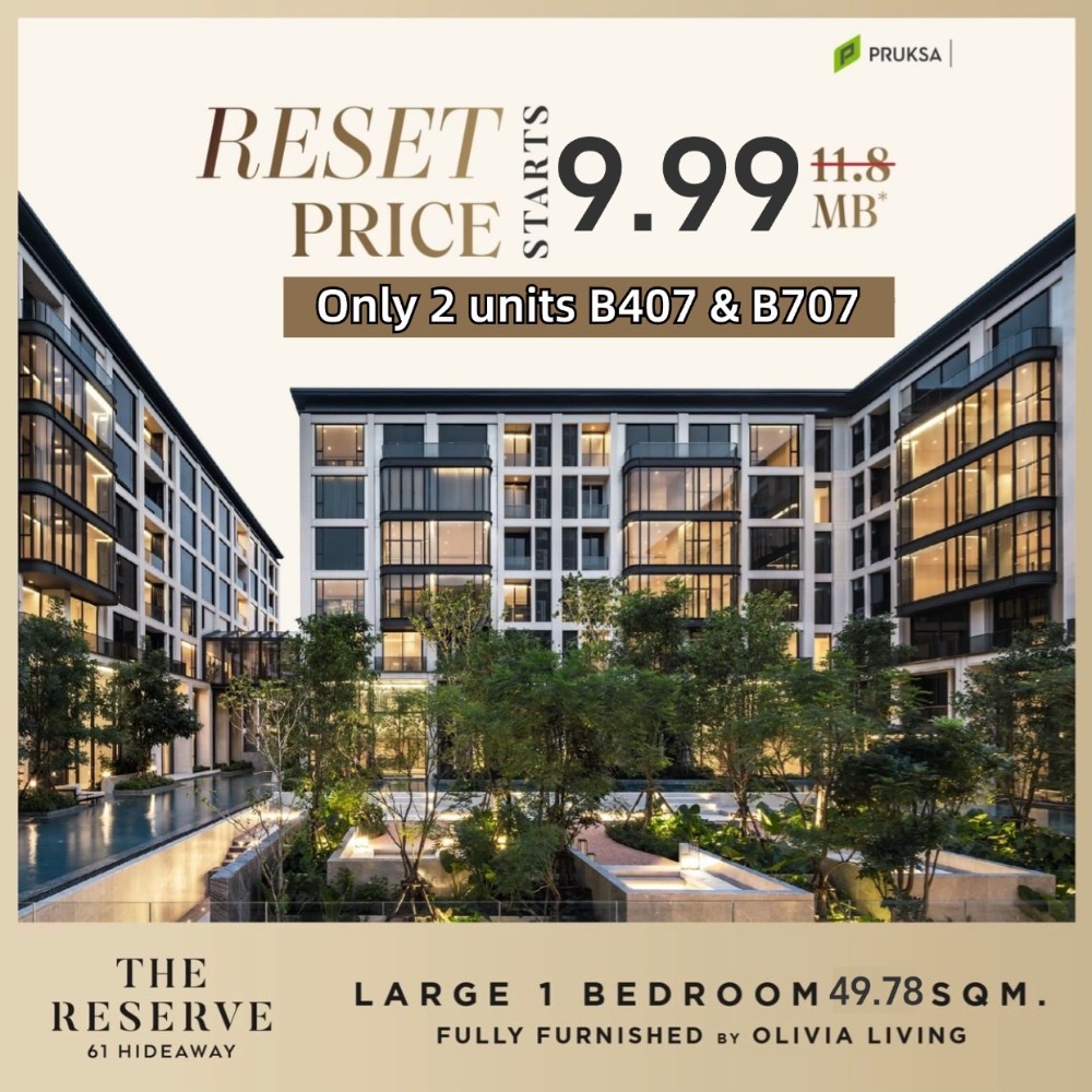 For SaleCondoSukhumvit, Asoke, Thonglor : 🌿The Reserve 61 Hideaway 🌿@ Sukhumvit Soi 61 – 🔔Final Call ！