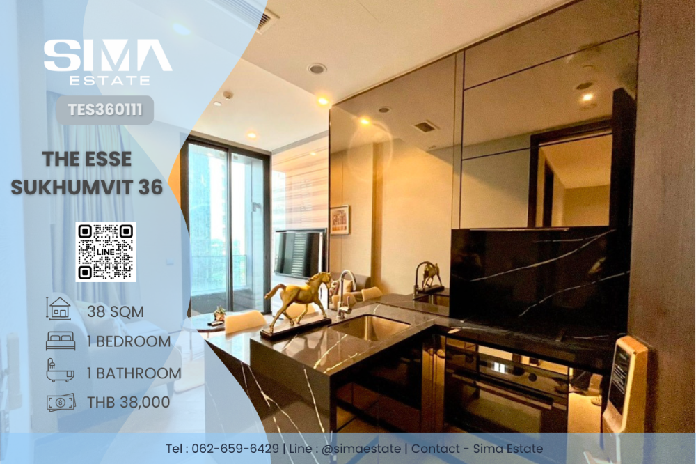 For RentCondoSukhumvit, Asoke, Thonglor : For rent ☁️The Esse Sukhumvit 36☁️Beautiful room, luxury condo with electrical appliances, ready to move in☀️