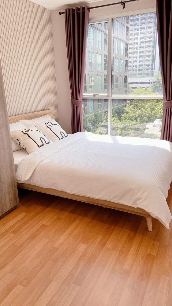 For RentCondoBangna, Bearing, Lasalle : 🌳 Beautiful room for rent Lumpini place bamgna km.3 (Lumpini Place Bangna km.3) 1 🛌 🛁 1 bathroom, size 26 sq m., Building C, 4th floor ✨ Price 8,000 baht ✨ Near Central Bang Piang, 500 meters, ready to move in