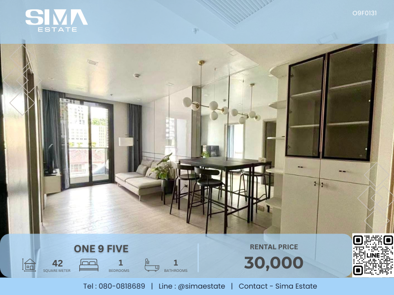 For RentCondoRama9, Petchburi, RCA : For rent ☁️One 9 Five☁️Large room, clearly divided room, beautiful room, ready to move in☀️