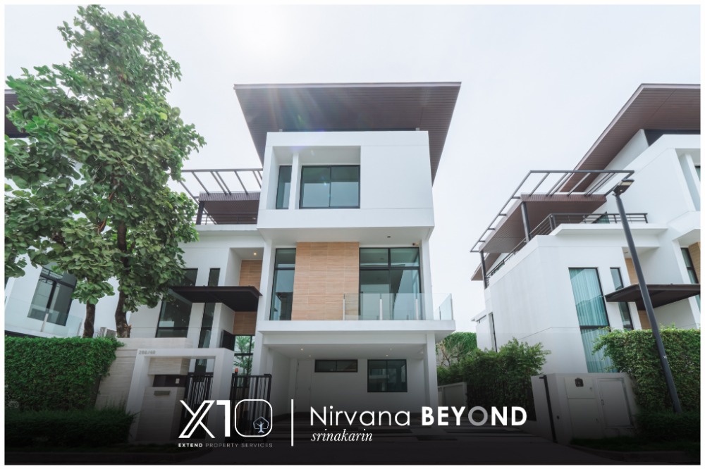 For SaleHouseLadkrabang, Suwannaphum Airport : 🎉 Nirvana BEYOND Srinakarin 🎉 Single house on the main road, near Suan Luang Rama 9, the last house in the project ❗❗