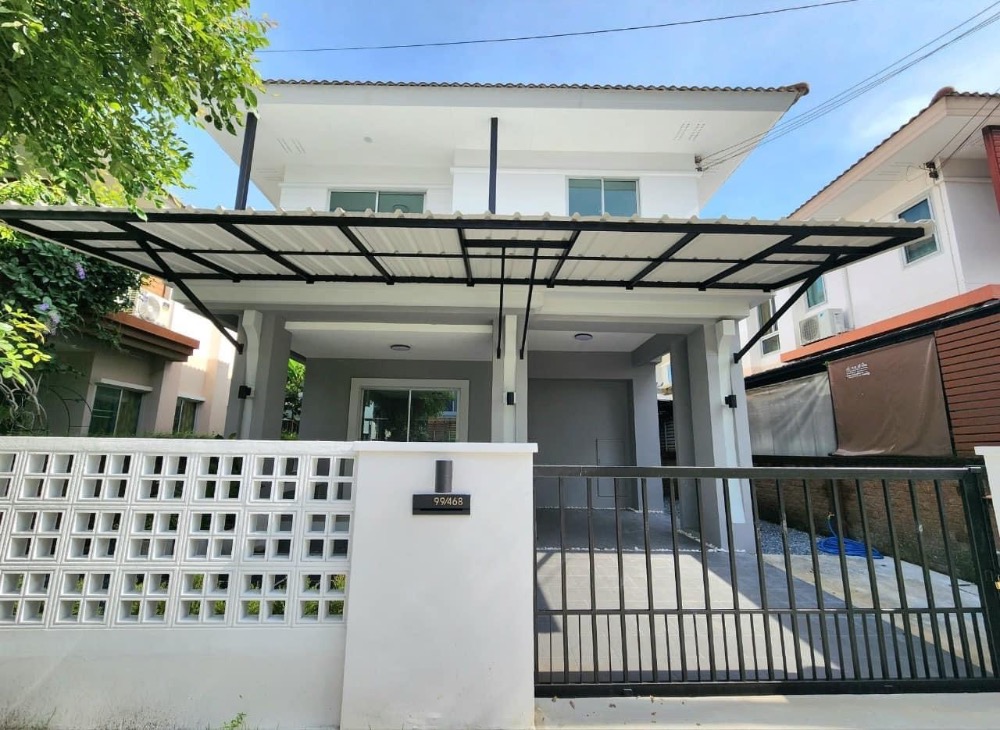 For SaleHouseSamut Prakan,Samrong : 📌House for sale, Atoll Maldives Beach Village, Srinakarin-Namdaeng, renovated house, ready to move in, good location on a 4-lane road.