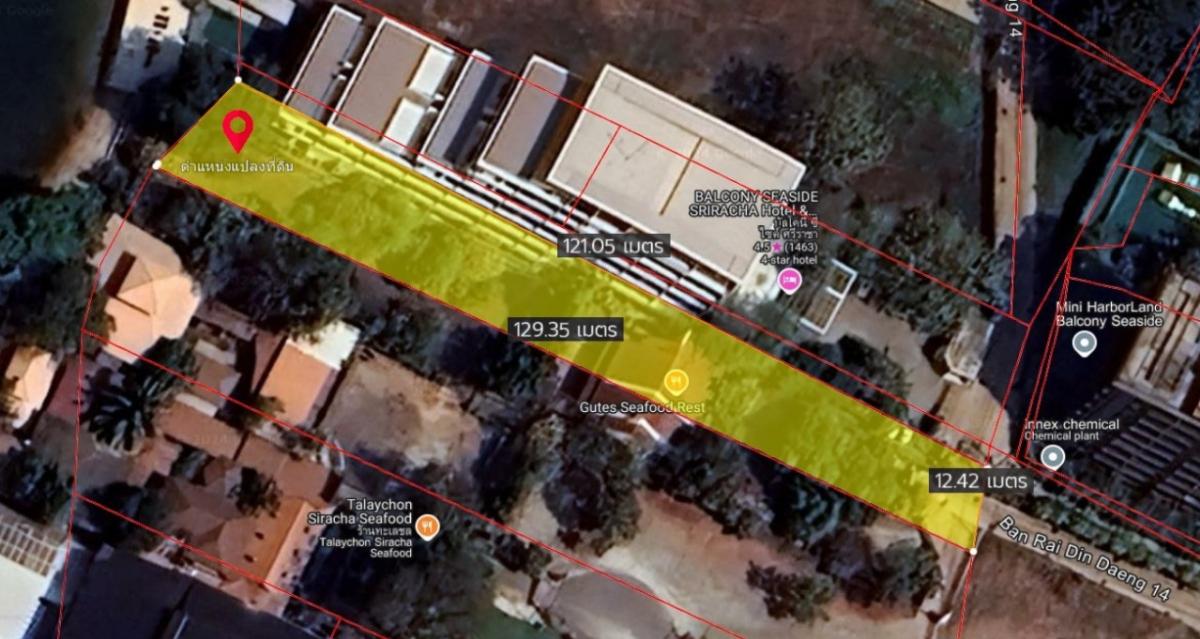 For SaleLandSriracha Laem Chabang Ban Bueng : WW24410 Land for sale by the sea with a single house, Sriracha, 1 rai, 1 ngan, 14 sq m., suitable for investment #Sriracha