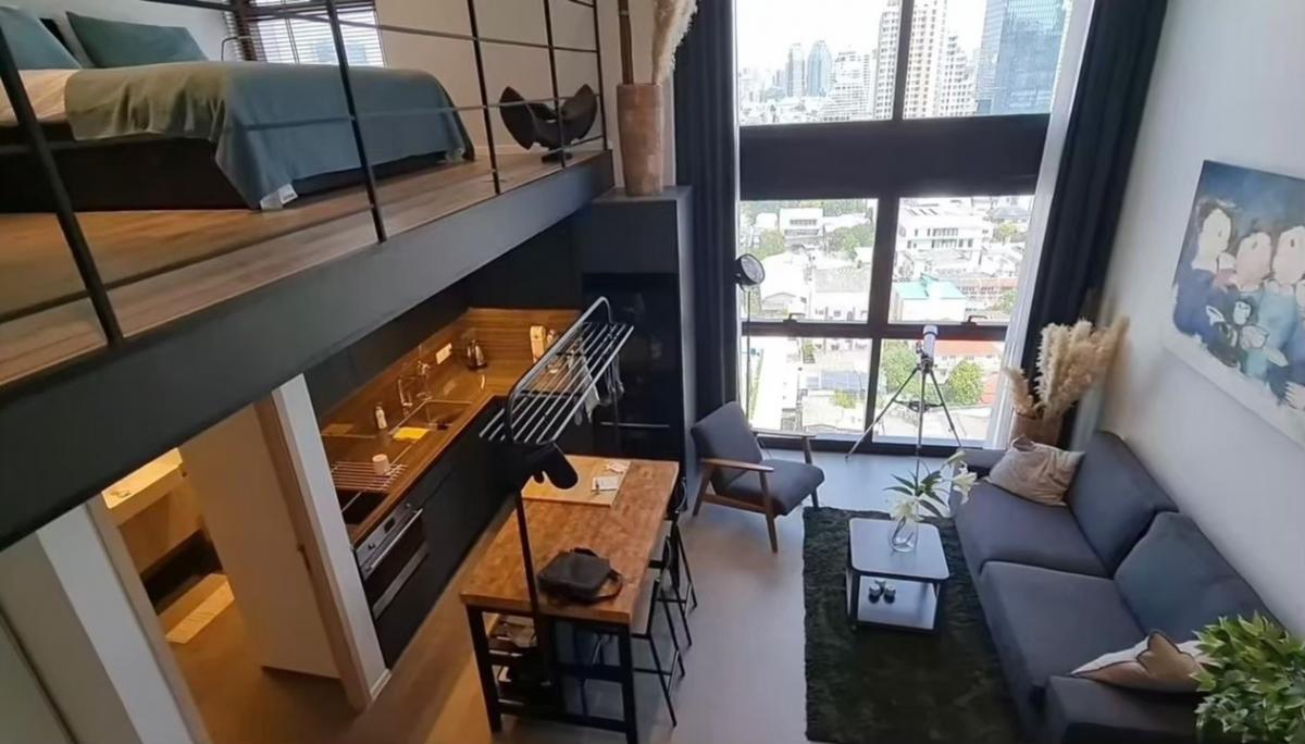 ให้เช่าคอนโดสีลม ศาลาแดง บางรัก : The Lofts Silom (Hybrid)1BR FL16 (37+13 Sq.m)40,000