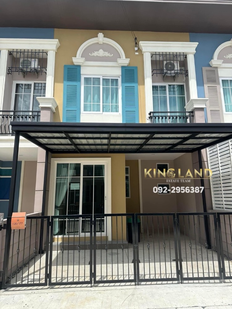 For RentTownhousePathum Thani,Rangsit, Thammasat : For rent, 2-storey townhouse with complete furniture and appliances #Pets allowed #Accept foreigners, case by case #Accept company registration, near Future Park Rangsit, Golden Town Village, Golden Town Future-Rangsit, rental price 15,000 baht/month