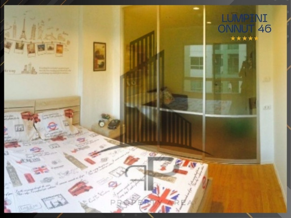 For RentCondoOnnut, Udomsuk : Condo Lumpini Ville Onnut 46 (Lumpini Ville Onnut 46) 7th floor, Building B2, usable area 26 square meters, 1 bedroom, 1 bathroom, very beautiful room, price 8,000 baht.