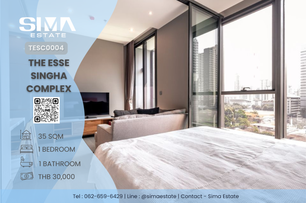 For RentCondoRama9, Petchburi, RCA : For rent ☁️The Esse Singha Complex☁️Beautiful room, beautiful view, well decorated, high security condo in the heart of Petchburi intersection ☀️