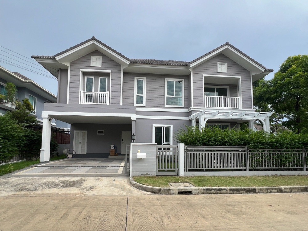 For SaleHouseNawamin, Ramindra : Single house (end unit) Burasiri Panya Inthra, area 82.20 sq w., 4 bedrooms, 4 bathrooms, 2 parking spaces, for sale 9.25 million baht