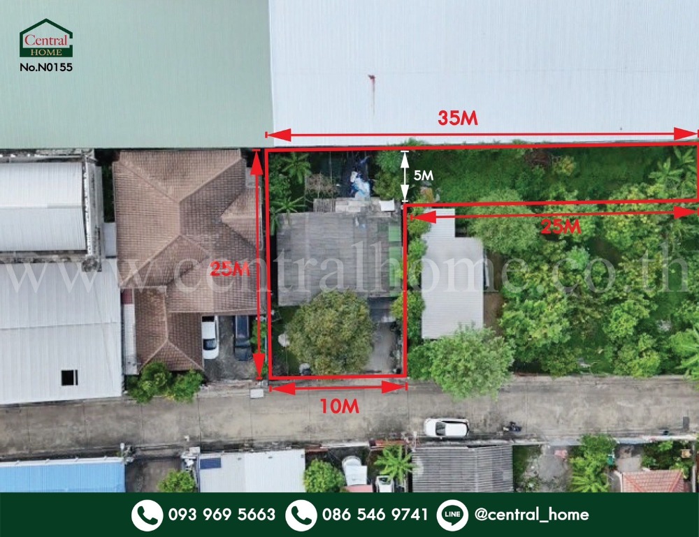 For SaleLandRattanathibet, Sanambinna : Vacant land 95 square wah, Soi Rewadee 19, already filled