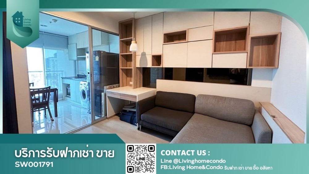 For SaleCondoSathorn, Narathiwat : Condo for sale, Rhythm Sathorn-Narathiwat, high floor, fully furnished, ready to move in, near BTS Chong Nonsi