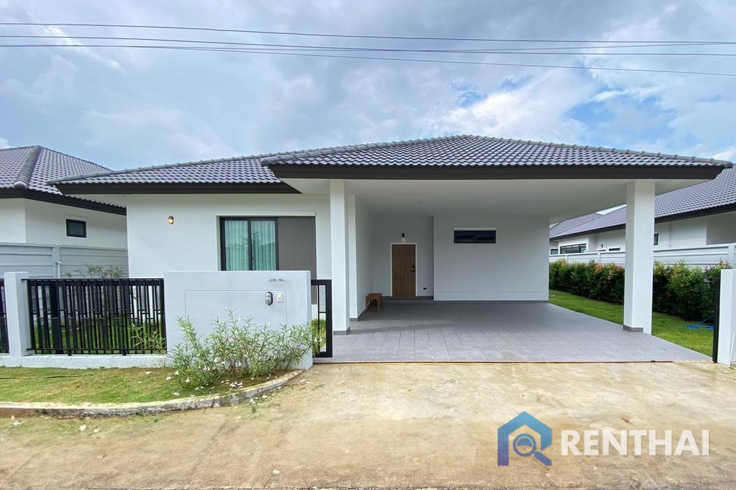 For SaleHousePattaya, Bangsaen, Chonburi : Ready to move in 1 storey house modern design in Pattaya