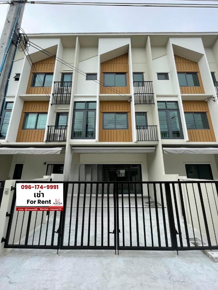 ให้เช่าบ้านลาดกระบัง สุวรรณภูมิ : 🏡 ให้เช่าทาวน์โฮม 3 ชั้น  PLEX Onnut - Wongwaen เดือนละ 30000 บาท   💎 ใกล้นิคมเจโม สุขาภิบาล 2 แยกประเวศ  บ้านว่างพร้อมเข้าอยู่ ✅✅