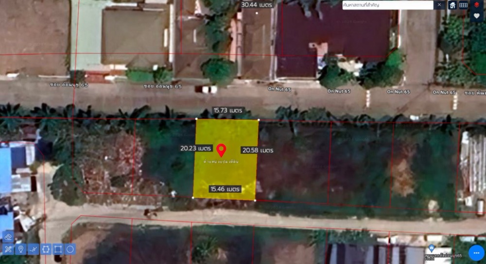 For SaleLandOnnut, Udomsuk : Land for sale, On Nut 65, Soi 14, filled in, beautiful plot, size 83 sq m.