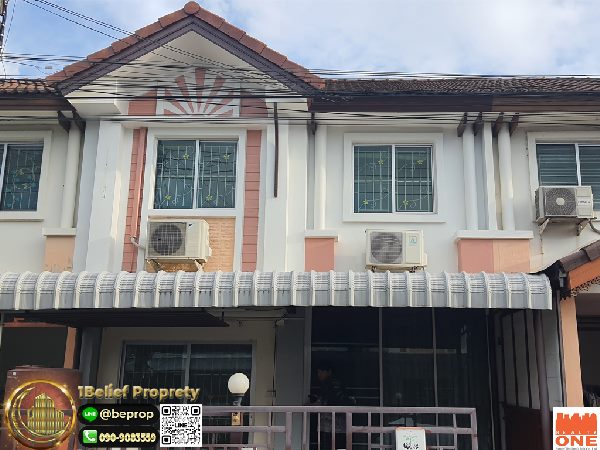 For SaleTownhouseNawamin, Ramindra : For those who want to invest - 2-storey townhouse, 4 bedrooms, 2 bathrooms, beautifully extended, sold with tenants - near the Pink Line, Pruksa Ville 6, Phraya Suren