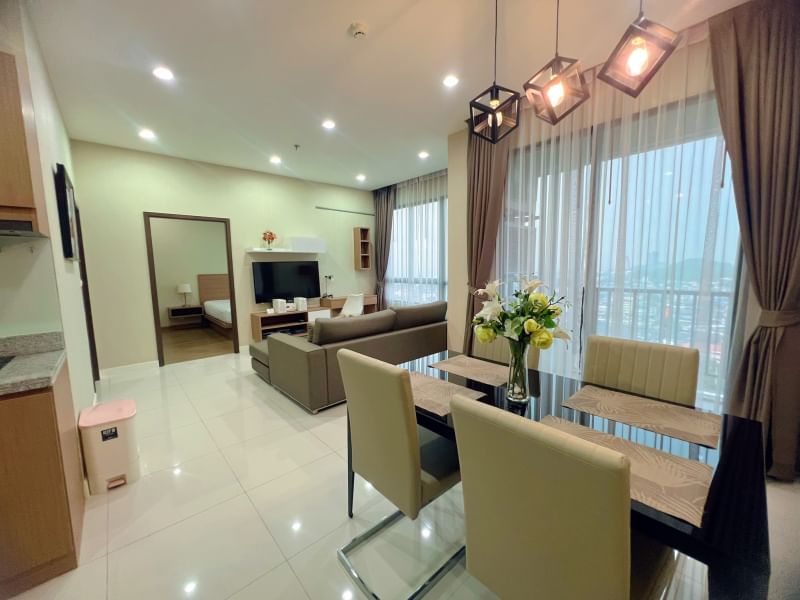 For RentCondoSriracha Laem Chabang Ban Bueng : Condo for rent in Sriracha, large room, fully furnished, near Sukhumvit