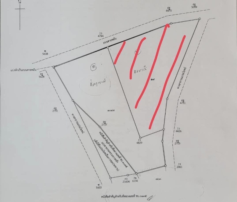 For RentLandPattaya, Bangsaen, Chonburi : BL152 Land for rent in Pattaya, approximately 16 rai (red line), near the lake, Tung Klom Market, Soi 10