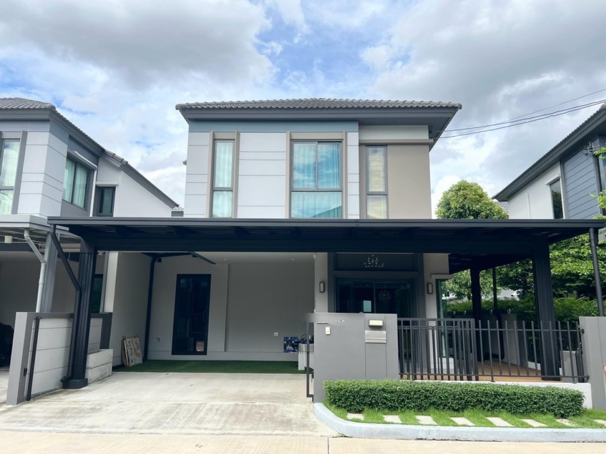 For SaleHouseRama5, Ratchapruek, Bangkruai : 🔥🔥[For Sale] Selling a 2-storey twin house, modern style, model house, Venue ID Rama 5 (VENUE ID Rama 5) from SC ASSET, just bring your bags and move in.