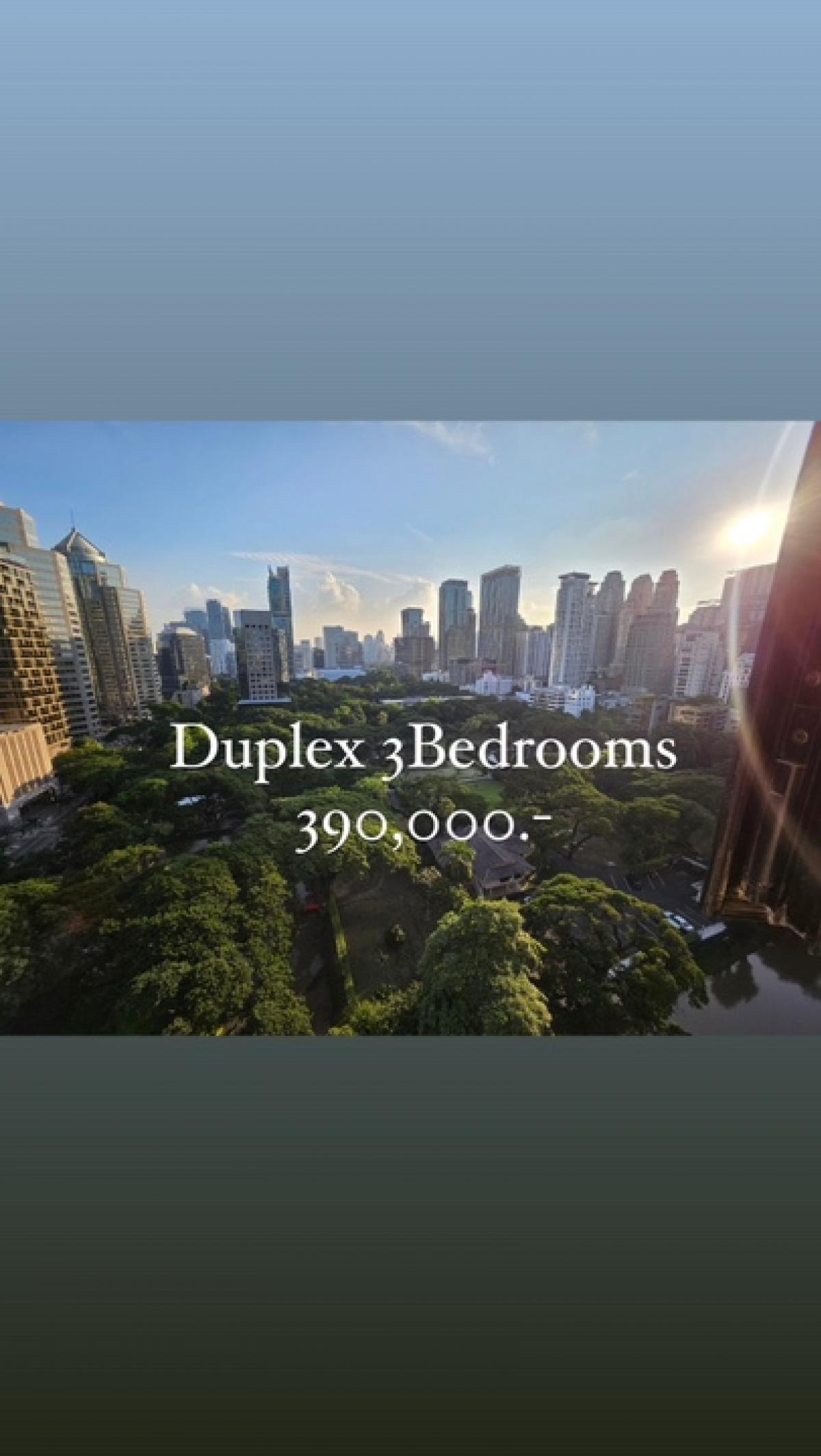 For RentCondoWitthayu, Chidlom, Langsuan, Ploenchit : 98Wireless 3Bed 4Bath *DUPLEX* Garden view!! Ultimate luxury condo in Bangkok prime area ☎️Call:094-162-4424