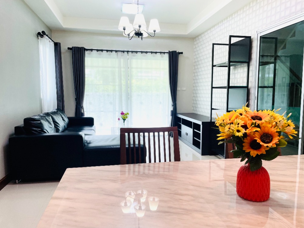 For RentHouseSamut Prakan,Samrong : 🎈Available for rent, 2-storey detached house, Pruksa Puri Chanbua Village, Bangna, Km. 5, 4 bedrooms, 4 bathrooms, 30,000/month