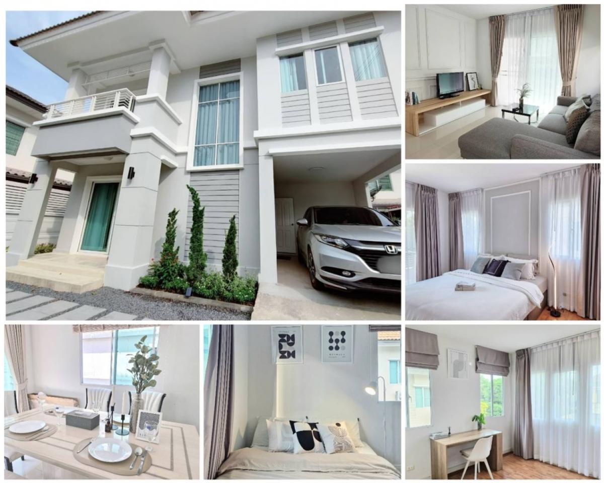 For RentHouseLadkrabang, Suwannaphum Airport : House for rent: Pruksa Village The Season, Romklao-Lat Krabang