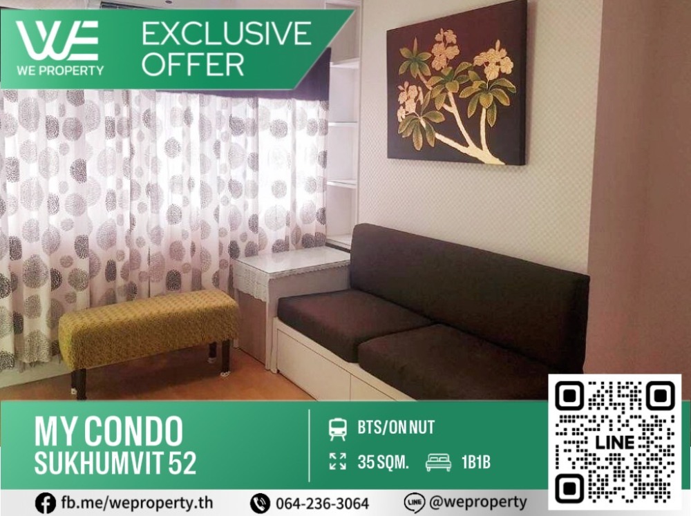 For SaleCondoOnnut, Udomsuk : Good location, beautiful room, ready to move in⭐My Condo Sukhumvit 52 (My Condo Sukhumvit 52)