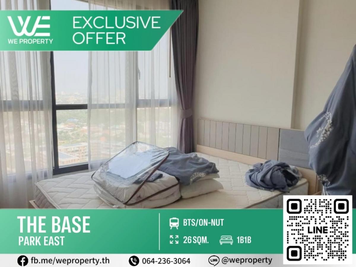 For SaleCondoOnnut, Udomsuk : Beautiful room, fully furnished⭐The Base Park East (The Base Park East Sukhumvit 77)