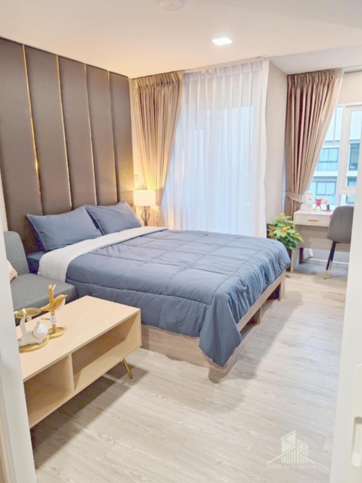 For RentCondoPathum Thani,Rangsit, Thammasat : For rent: Kave town Island Condo near Bangkok University. You can walk to school. If you are too lazy to walk, the project provides a golf cart service. Size: 22 SQ.M. Building D, 8th floor. Type: 1 bedroom. Price: 12,000/ M. per month.