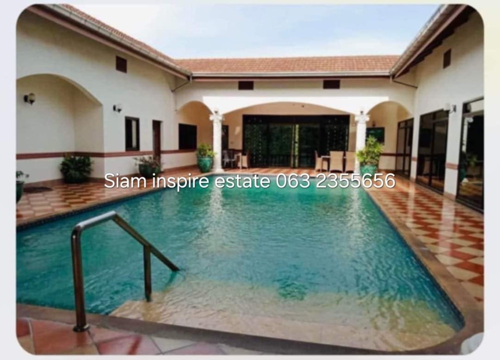 For SaleHousePattaya, Bangsaen, Chonburi : Pool Villa for sale in Paradise Villa1, Nong Prue, Bang Lamung, Chonburi.  Land Size 1-0-0 Rai.(400 square wah) - 4 Bedrooms 5 Bathrooms.