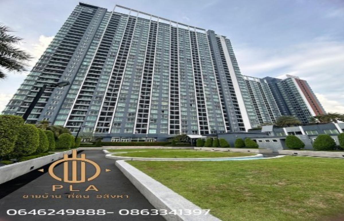 For SaleCondoSamut Prakan,Samrong : Condo The metro police, next to BTS Samrong station, green line, connects to yellow line, convenient and fast travel. Project. Luxurious and modern design, selling at a cheap price close to the appraisal price, 26th floor, size 34,18 sq m, very new room, 