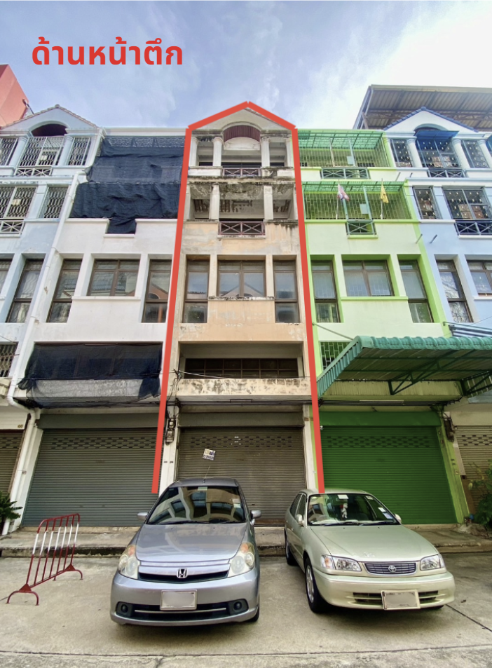 For SaleShophousePinklao, Charansanitwong : Building for sale, 4.5 floors, Pin Nakhon 4, on Borommaratchachonnani 39 Road