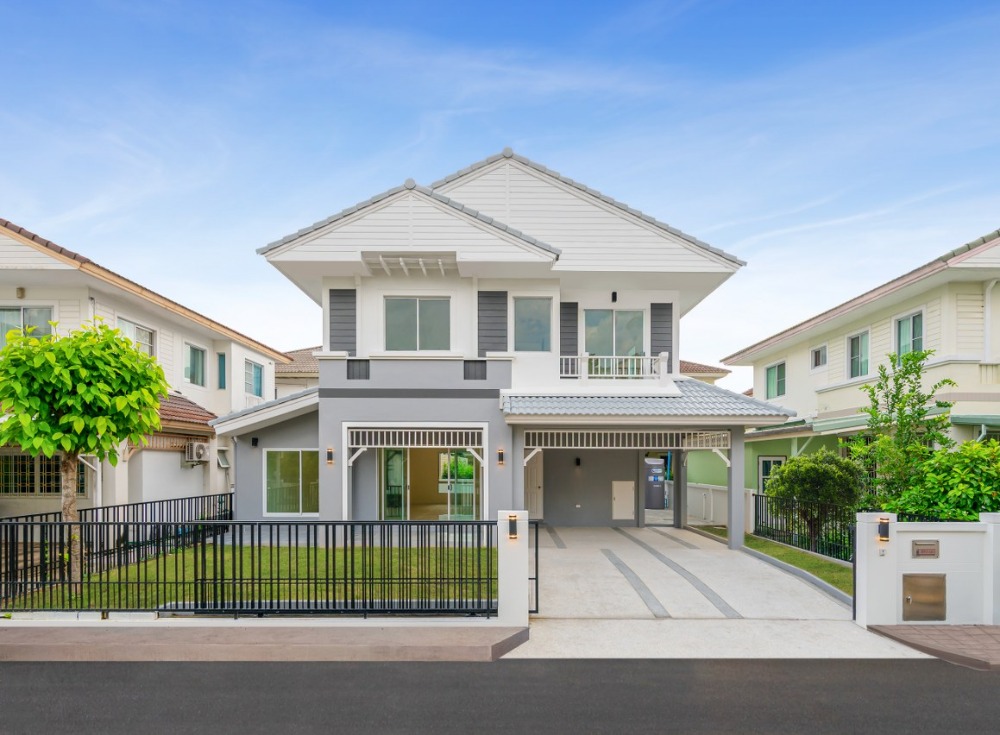 For SaleHouseNonthaburi, Bang Yai, Bangbuathong : Single house, Chaiyapruek Village, Bang Yai, near the Purple Line, Khlong Bang Phai Station (B7782)