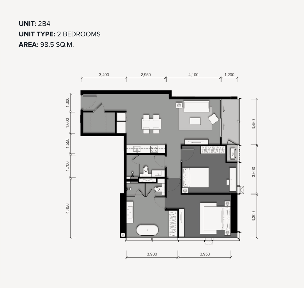 ขายคอนโดสาทร นราธิวาส : TAIT สาทร12 - 98ตรม. 2นอน2น้ำ 092-545-6151 (ทิม)