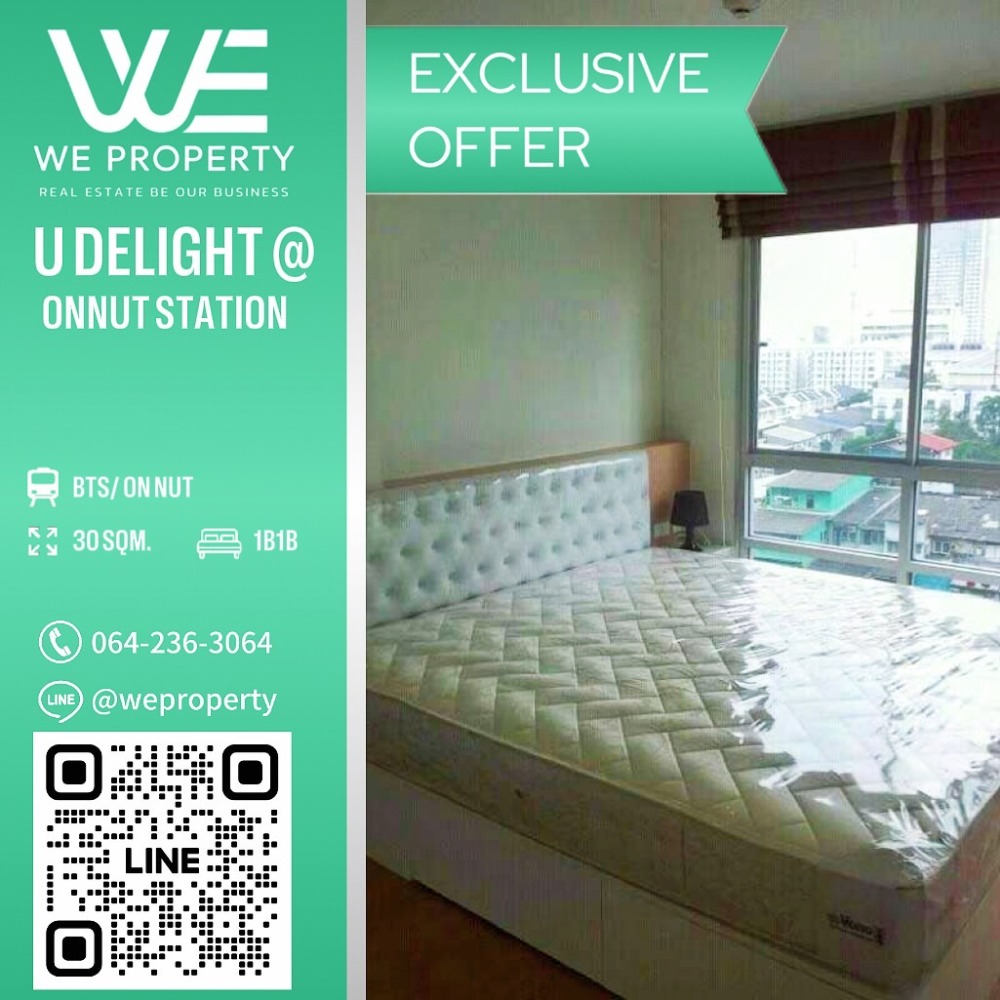 For SaleCondoOnnut, Udomsuk : Beautiful room view, fully furnished⭐U Delight @ Onnut Station (U Delight @ Onnut Station)