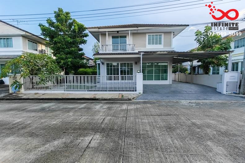 For SaleHousePathum Thani,Rangsit, Thammasat : For sale: 2-storey detached house, area 51 square wah, Pruksa Lada Village, Rangsit, Khlong 4, Sai Pracharat Road