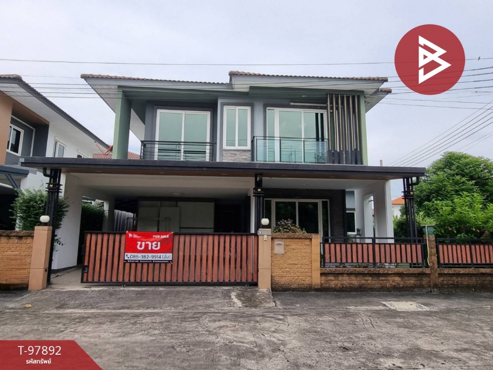 For SaleHousePattanakan, Srinakarin : Single house for sale, Golden Village, On Nut-Pattanakarn, Prawet, Bangkok