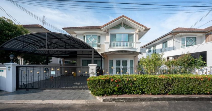 For RentHouseRama5, Ratchapruek, Bangkruai : Single house for rent, Supalai Ville Village, Wongwaen-Rattanathibet, new and beautiful condition, near Central Westgate and MRT Purple Line