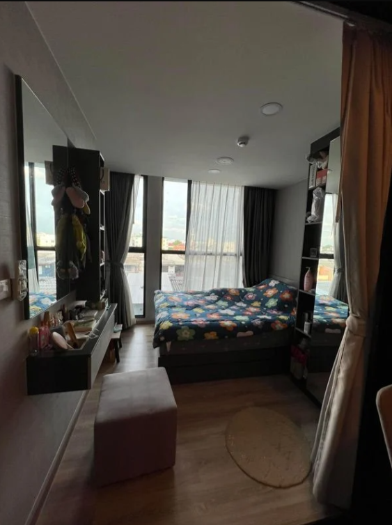 For SaleCondoLadprao101, Happy Land, The Mall Bang Kapi : For sale, ready to move in, 2 bedrooms, with furniture, CONDO The Cube Loft, Lat Phrao 107 (RS 0757)