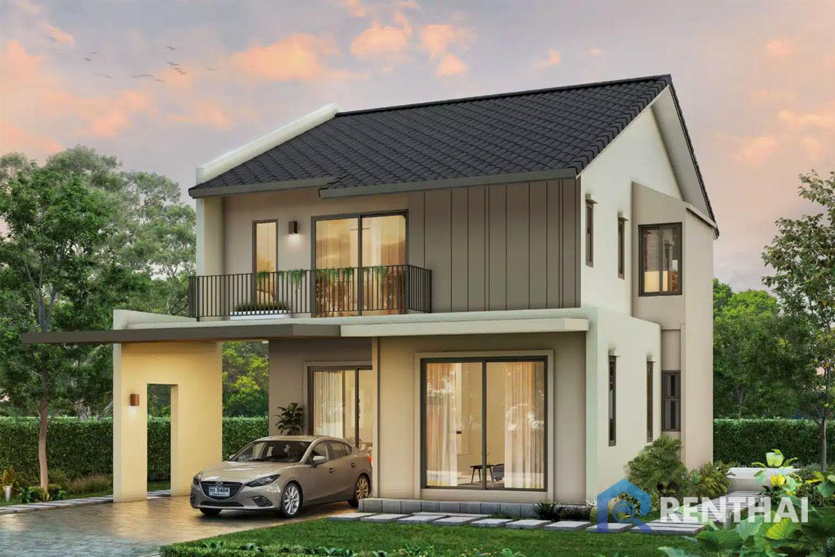 For SaleHousePattaya, Bangsaen, Chonburi : Large single house designed for real living