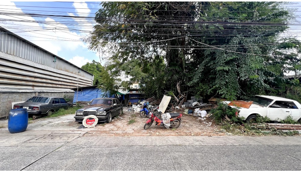 For SaleLandSeri Thai, Ramkhamhaeng Nida : Land for sale, Ramkhamhaeng 186/1, filled in, 82 square wah, orange plan, near Keha Ramkhamhaeng Station