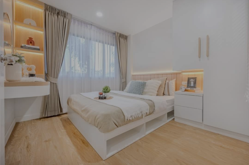 For SaleCondoRamkhamhaeng, Hua Mak : For Sale LPN Bodin Ramkamhang TowerD1 FL8 beautiful new Japandi interior near MRT shuttle van stop 1.69MB free transfer fee