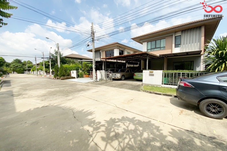 For SaleHouseNawamin, Ramindra : For sale: 2-storey twin house, Prompat Prime Village (Sansiri), 46.3 square wah, Panya Intra-Safari World Road