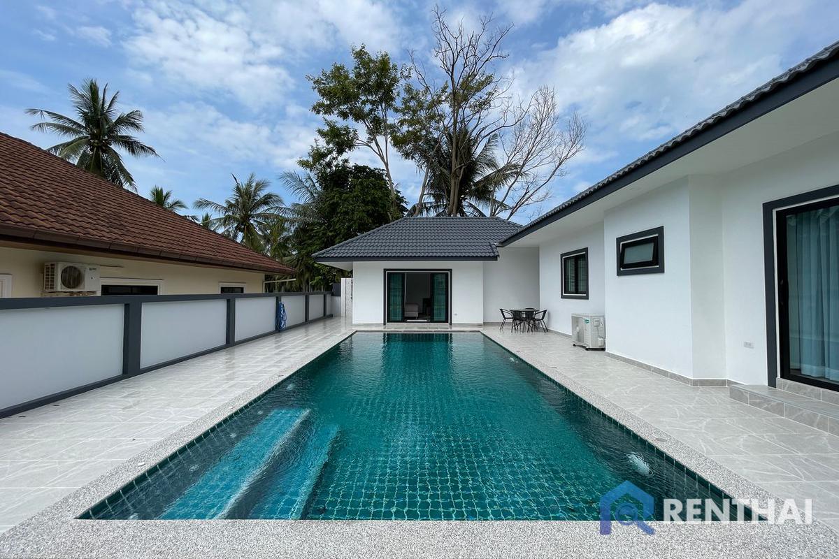 For SaleHousePattaya, Bangsaen, Chonburi : Modern pool villa near Mapbrachan lake