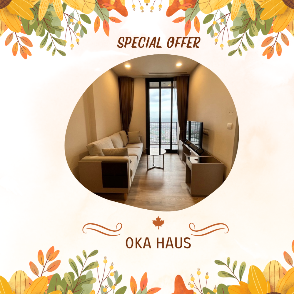 For RentCondoSukhumvit, Asoke, Thonglor : 🧡🍄Hot deal! for rent Oka Haus | 1 bedroom 1 bathroom | Near BTS Thonglor 🍄🧡