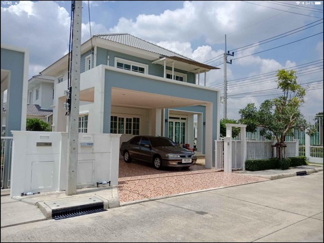 For RentHousePathum Thani,Rangsit, Thammasat : RHT1937 House for rent, corner house, Chuenchuen Prime, Bang Khu Wat, Bangkok-Pathum, near Sri Saman Expressway, Robinson, Lotus, Big C, Bangkadi Industrial Estate, Impact, Muang Thong Thani